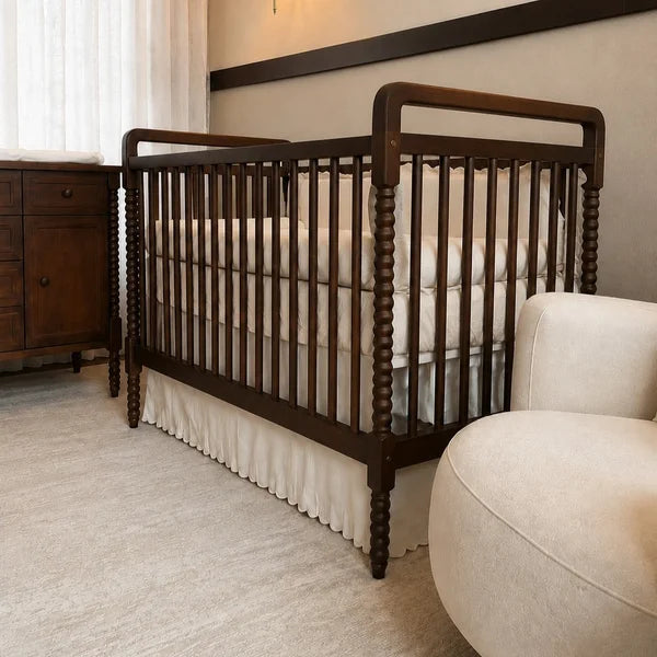 Berço Infantil Madeira Maciça Dot – Design Clássico para Quarto de Bebê - 521