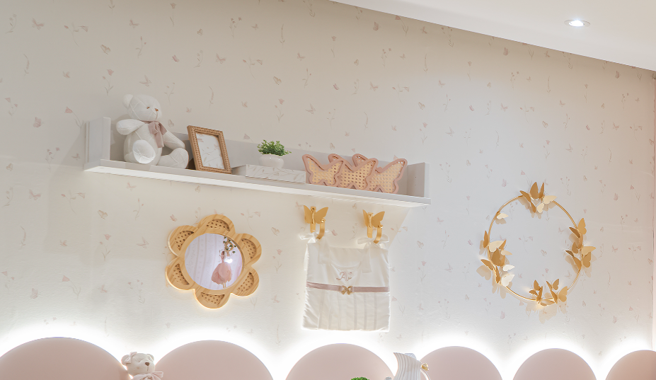 Papel de Parede Estampa Floral Borboletas Giovana 2