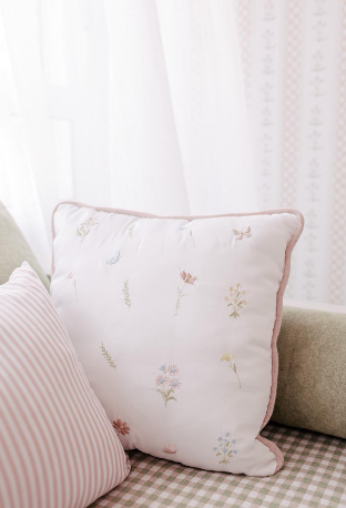 Almofada 40x40 Tecido percal 400 fios com bordado personalizado