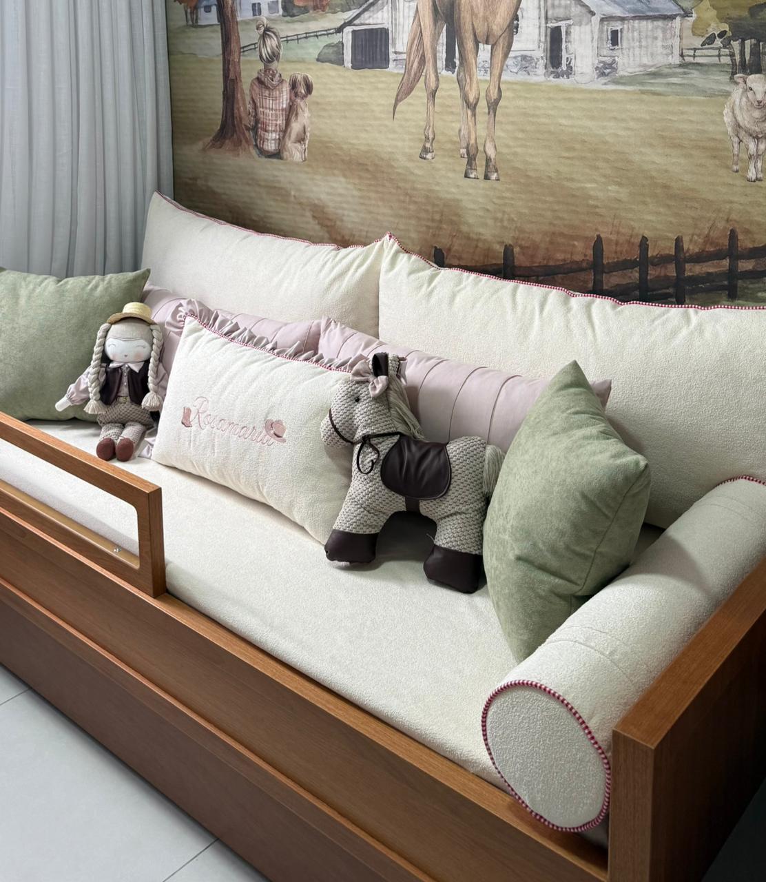 Kit cama com nome personalizado - 9 peças