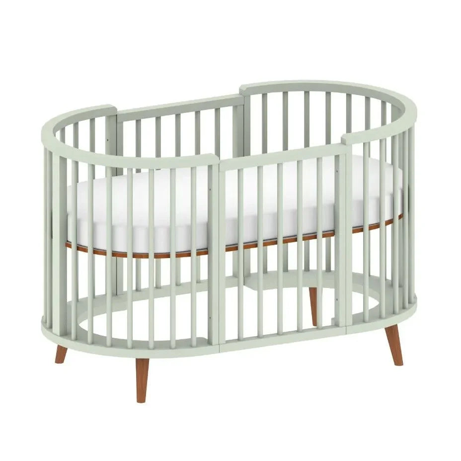 Berço Sonhos Up 4 em 1 pés madeira (Envio Imediato cor Madeira) - 526
