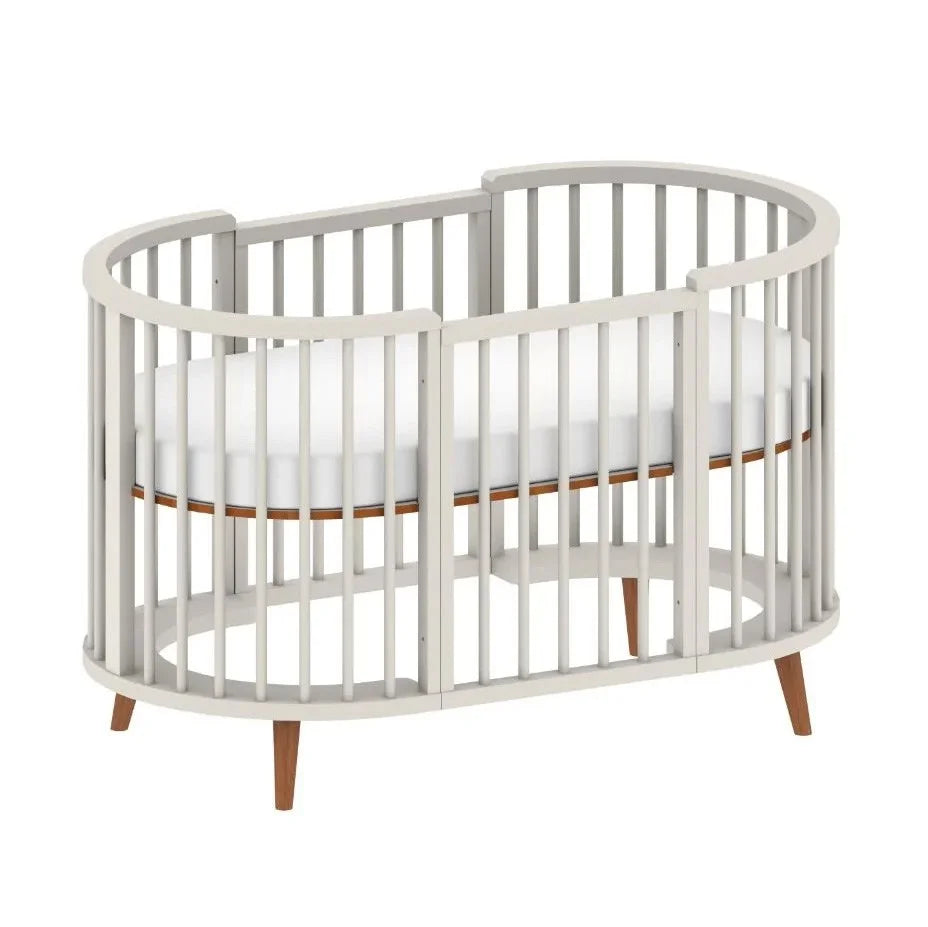 Berço Sonhos Up 4 em 1 pés madeira (Envio Imediato cor Madeira) - 526
