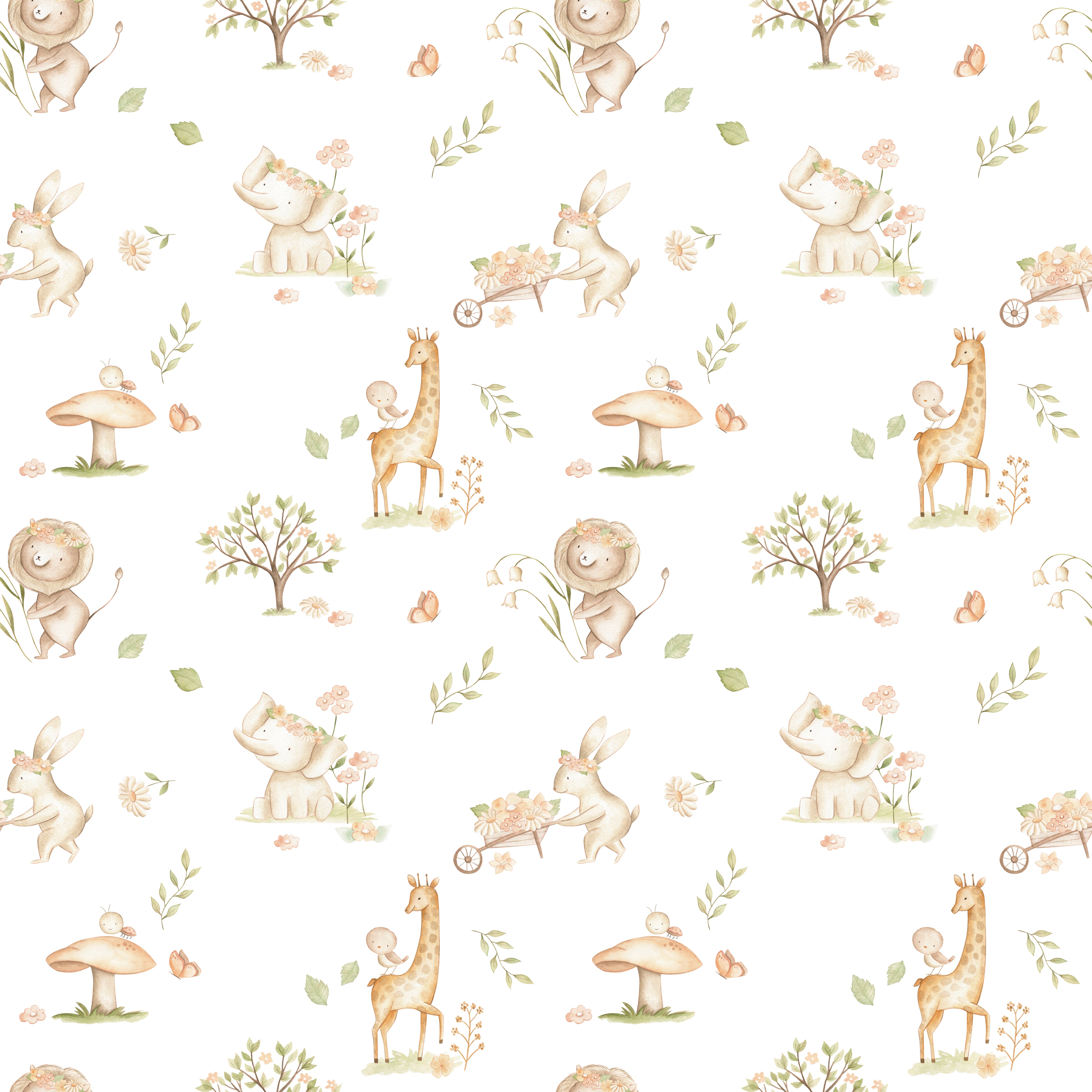 Papel de Parede Estampa Safari
