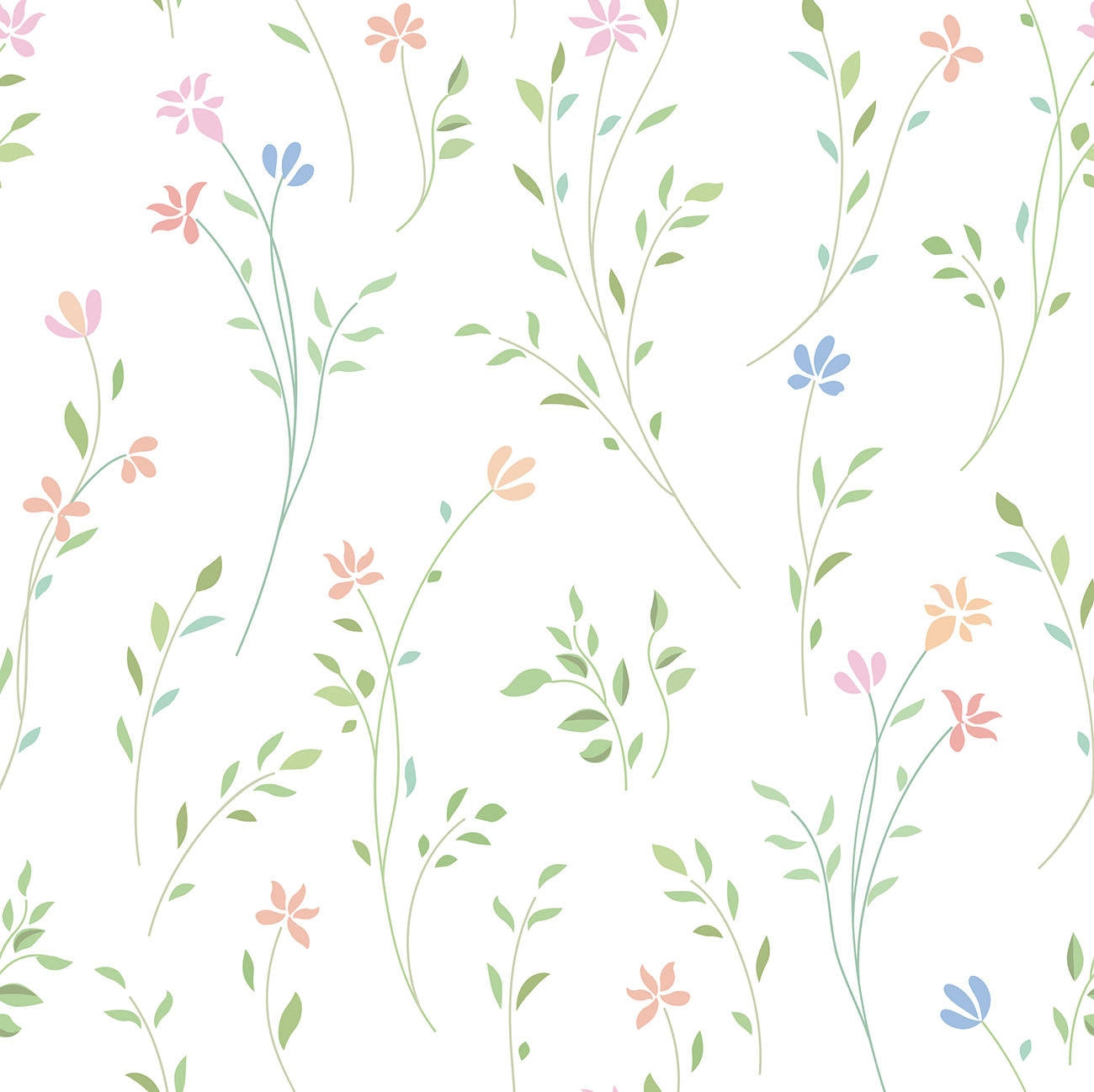 Papel de Parede Estampa Floral 4
