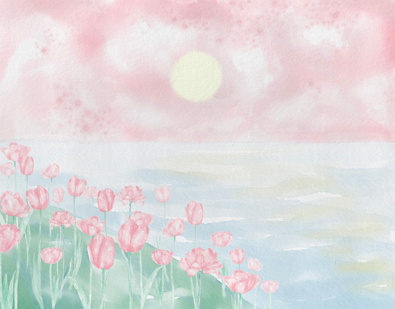 Papel de Parede Por do Sol Primavera Holandesa