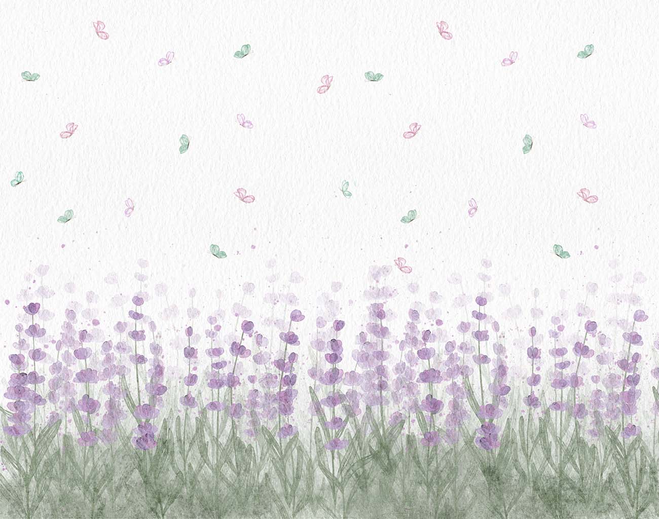 Papel de Parede Aqua Lavanda