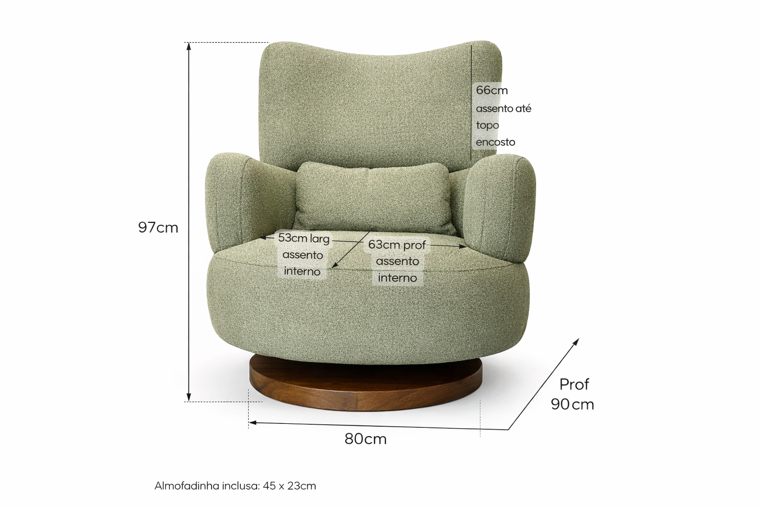 Poltrona Giro e Balanço Mendonza – Linhas Orgânicas - 521