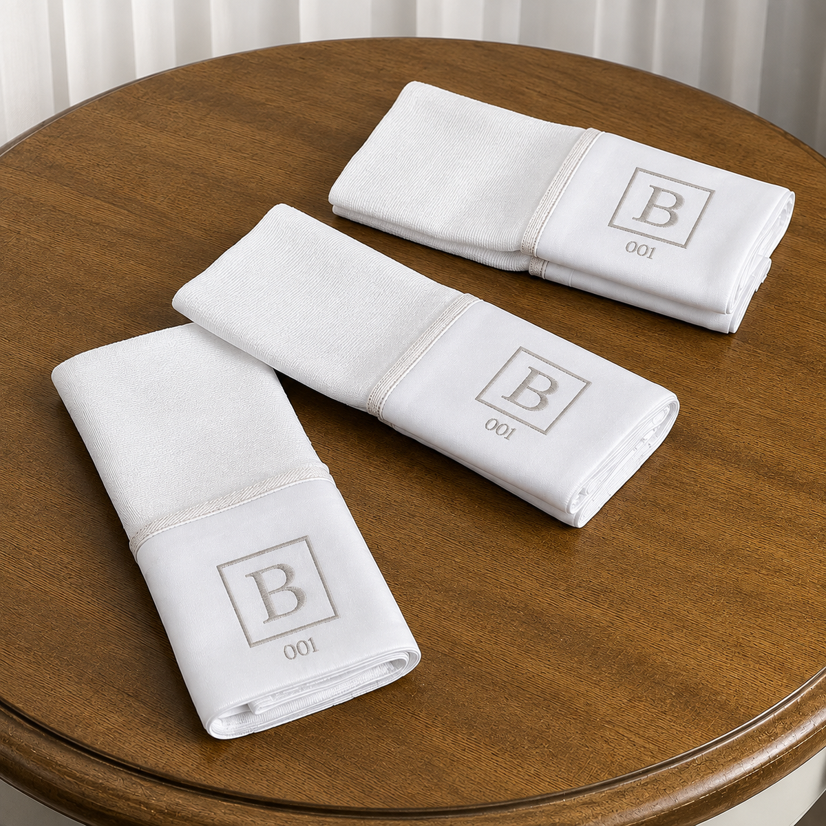 Kit Babitas + Fraldão Toque de Seda Personalizado com Bordado de Inicial