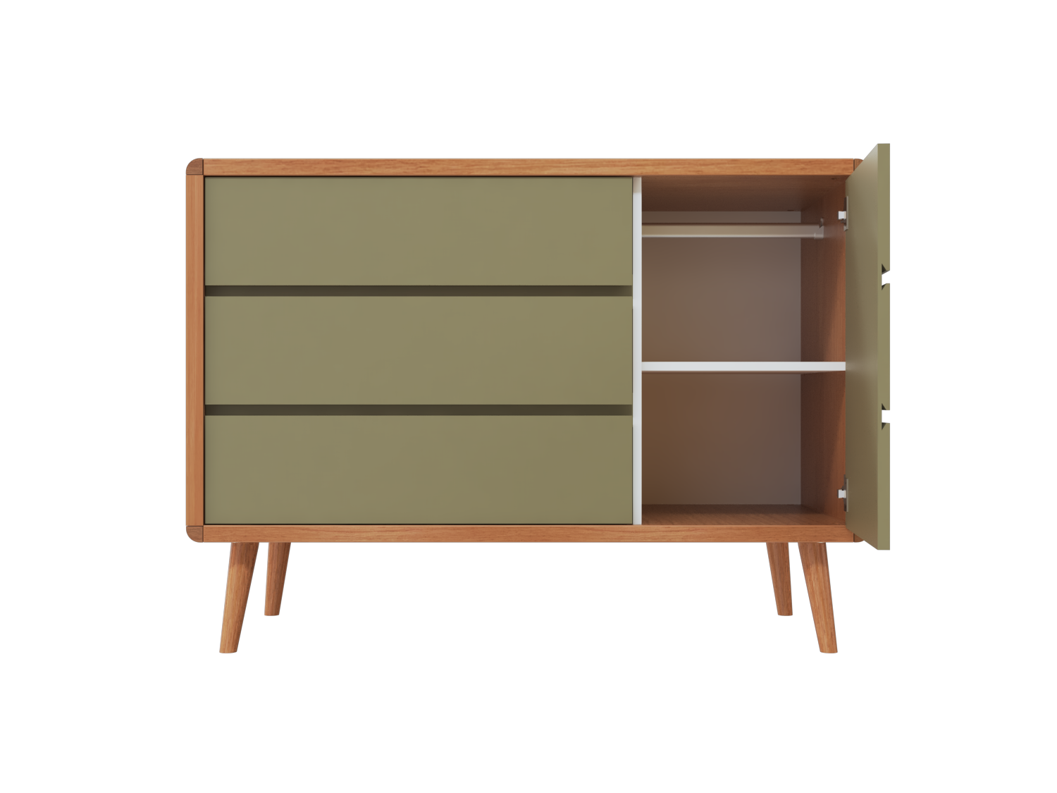 Cômoda Sonhos Up com Porta - Pés Madeira - 526