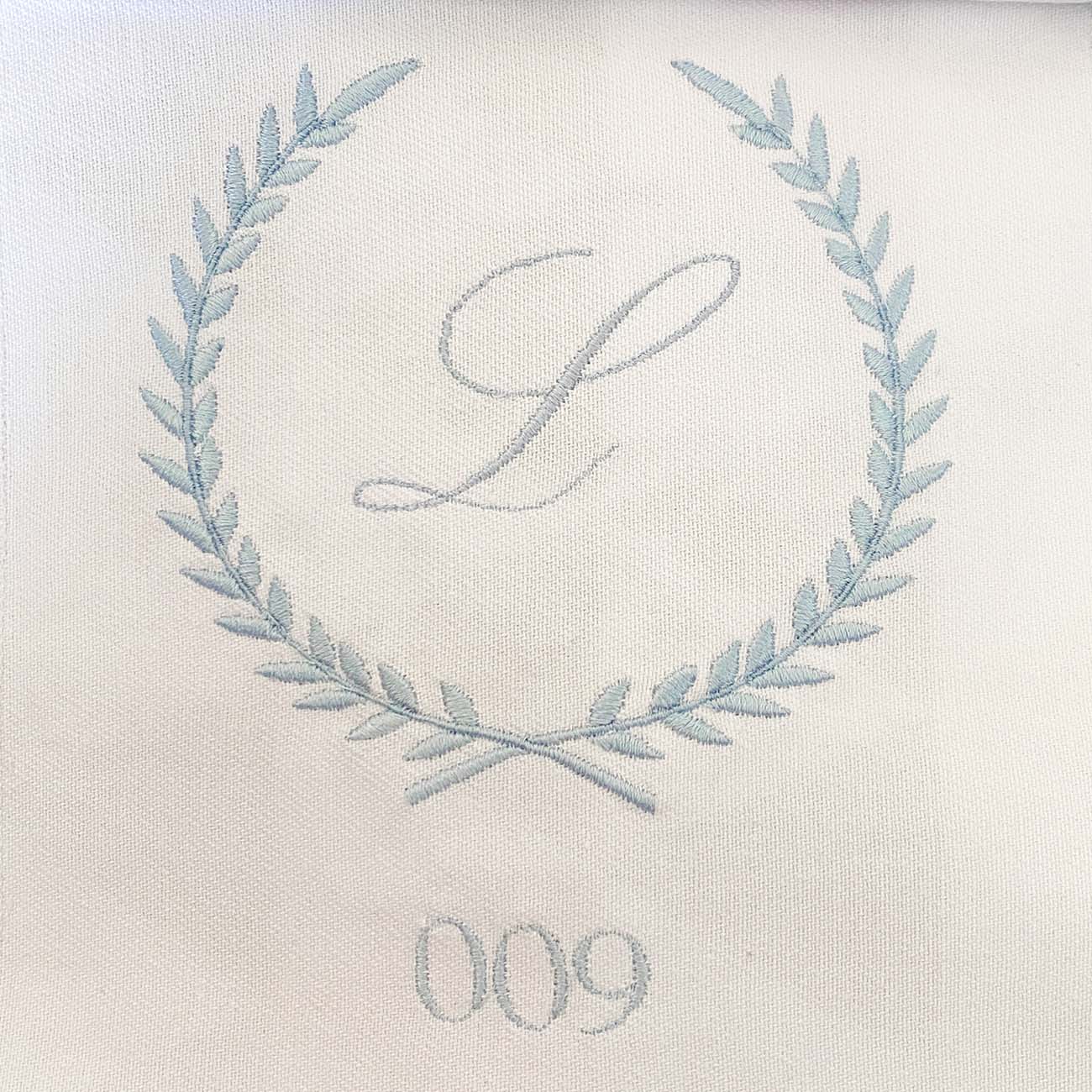 Kit Babitas + Fraldão Toque de Seda Personalizado com Bordado de Inicial