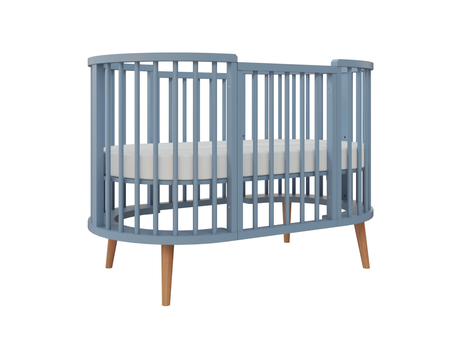 Berço Sonhos Up 4 em 1 pés madeira (Envio Imediato cor Madeira) - 526