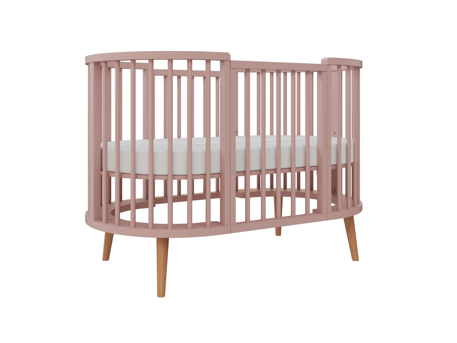 Berço Sonhos Up 4 em 1 pés madeira (Envio Imediato cor Madeira) - 526