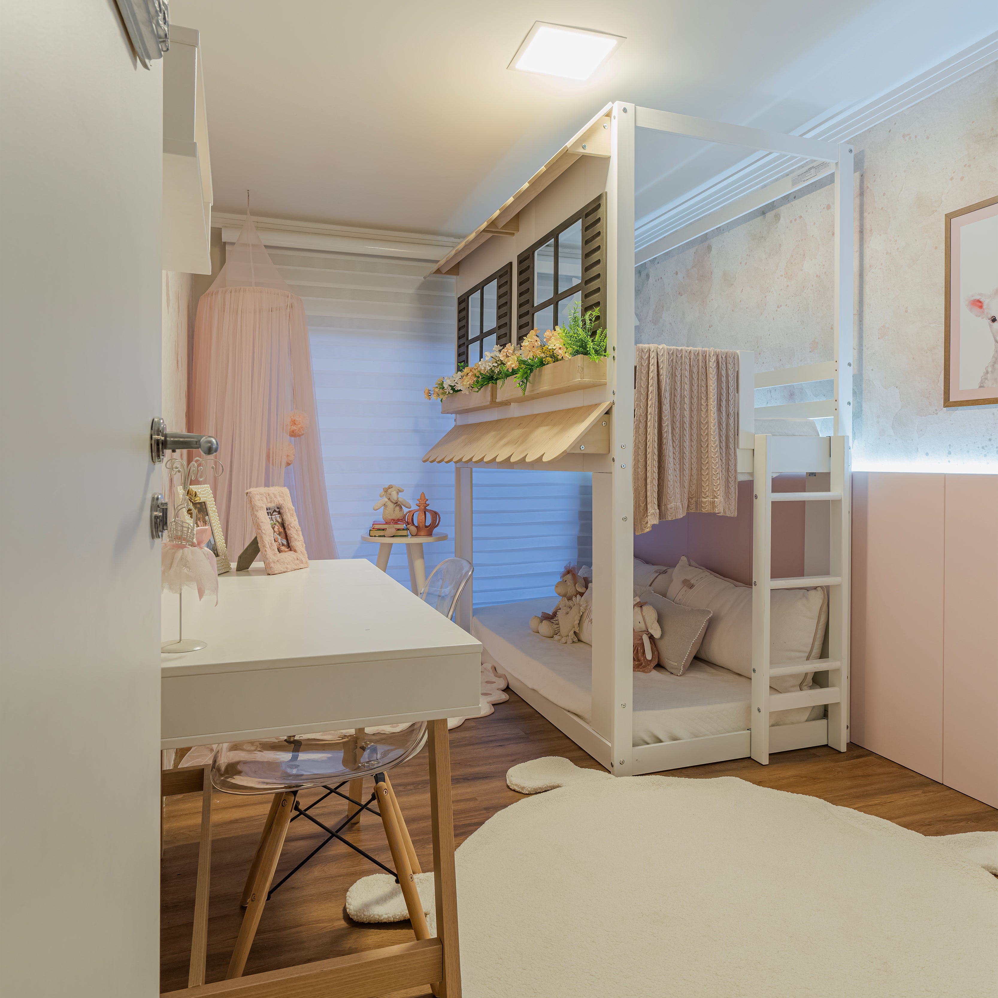 Beliche Infantil Nina em Madeira Maciça + MDF | Escorregador Opcional