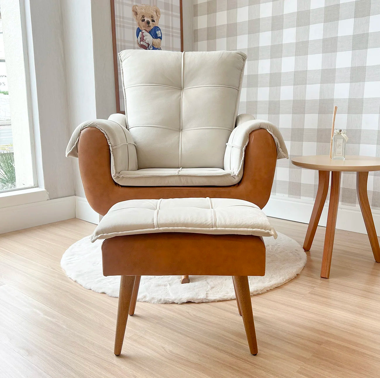 Poltrona Aviador + Pufe Aviador