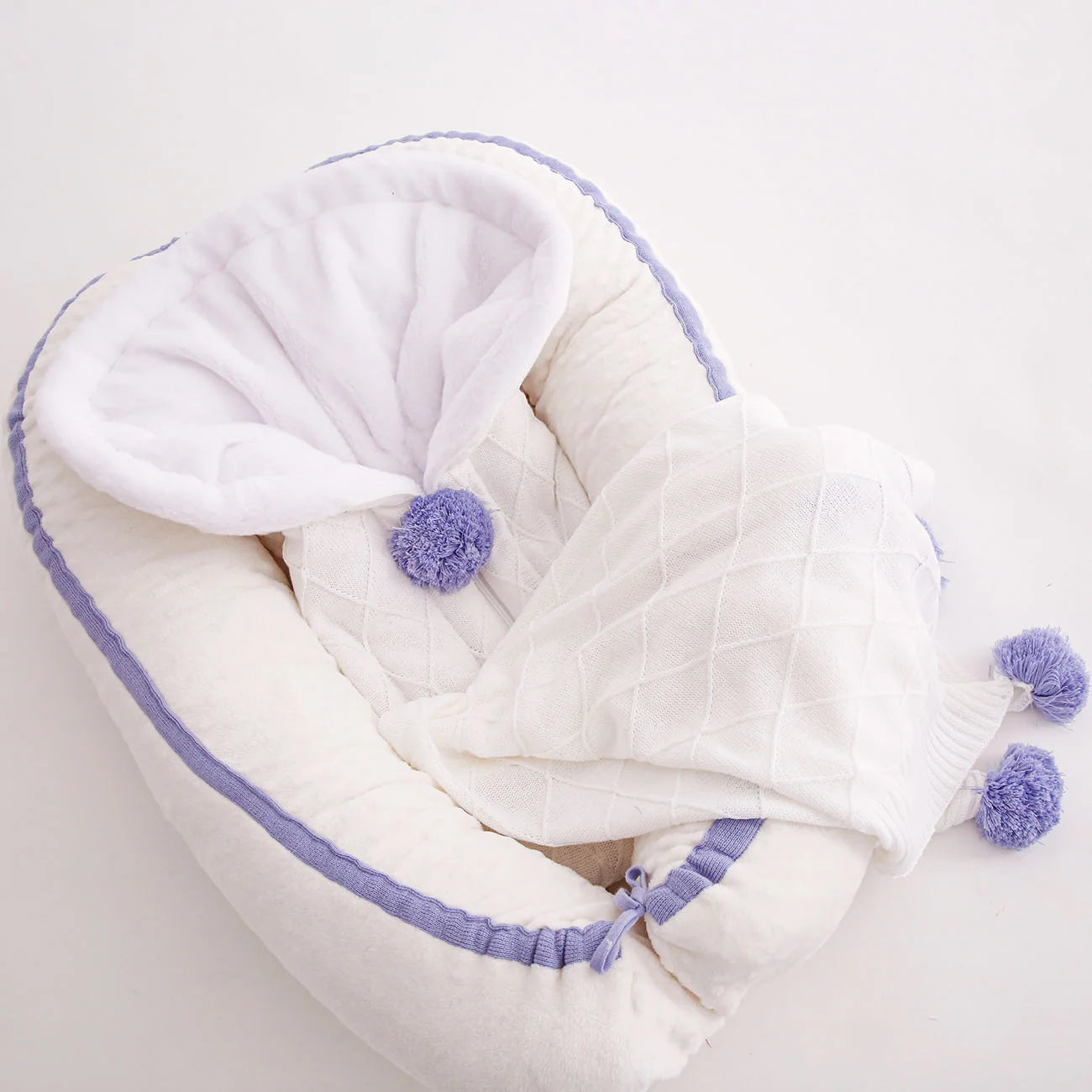 Saco de Dormir de Tricot Branco