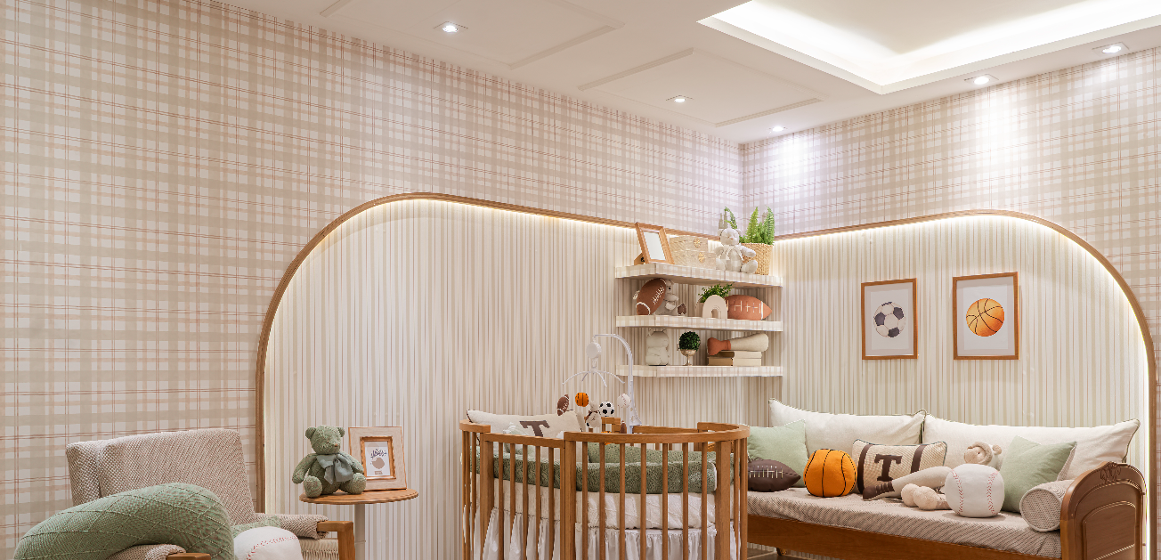 Papel de Parede Xadrez verde e bege