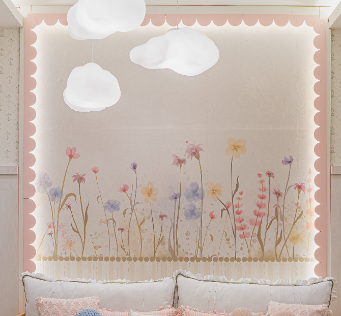 Papel de Parede Garden Aquarela