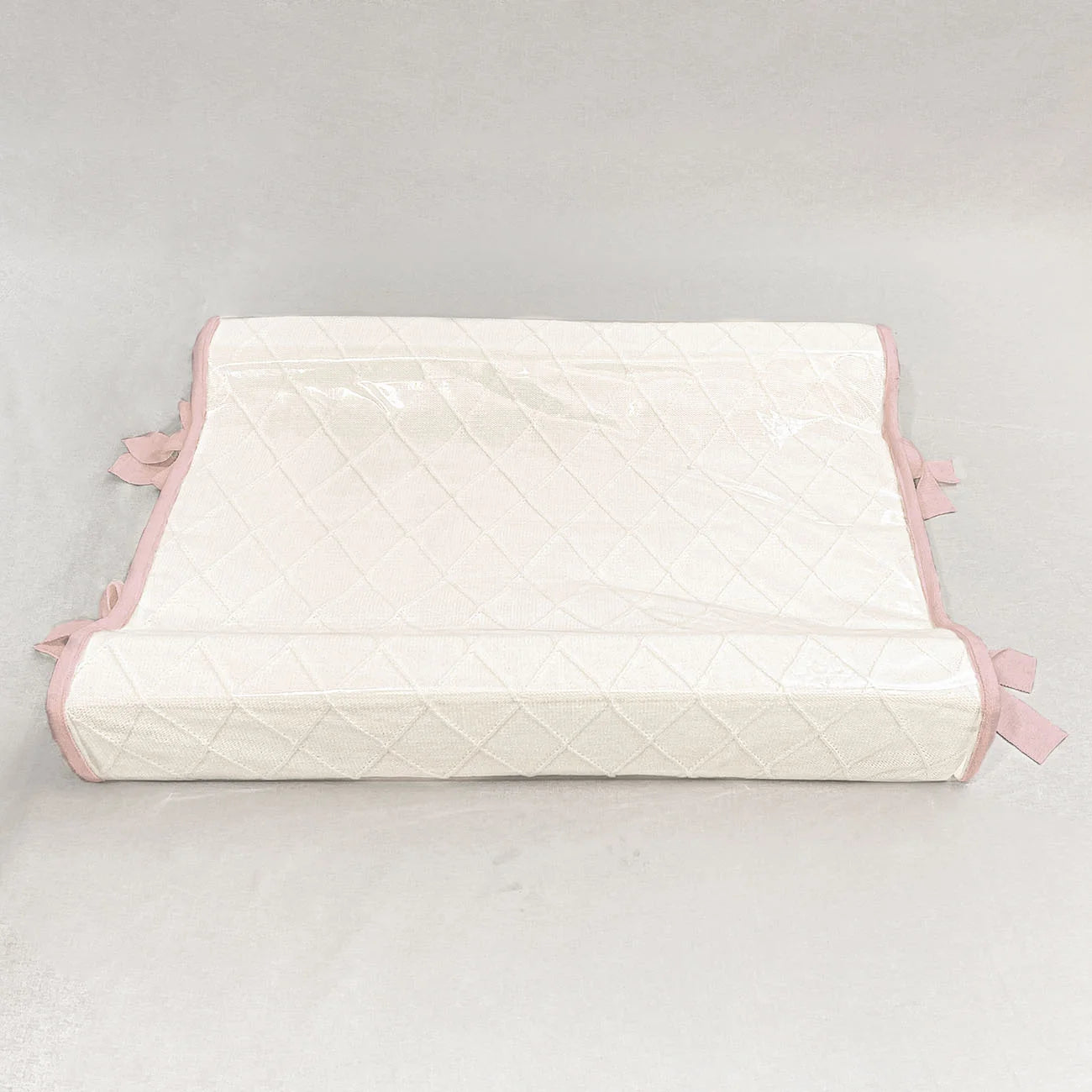 Trocador Americano em Tricot Losango Branco