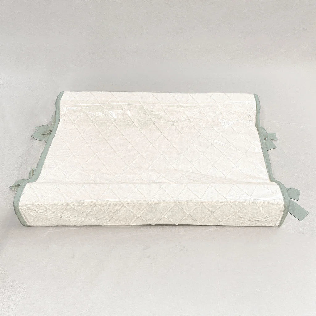 Trocador Americano em Tricot Losango Branco