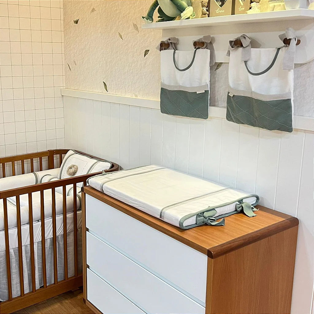 Trocador Reto em Percal Coleção Duo