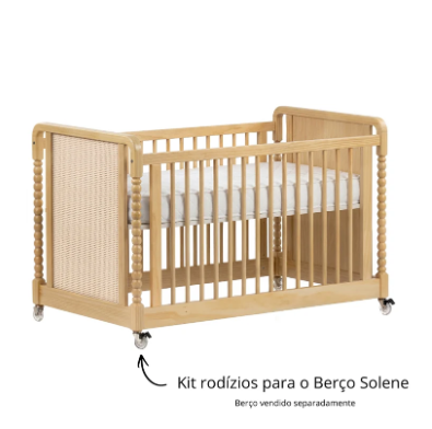 Kit Rodízios em Gel para Berço Solene com 2 Travas - 1315