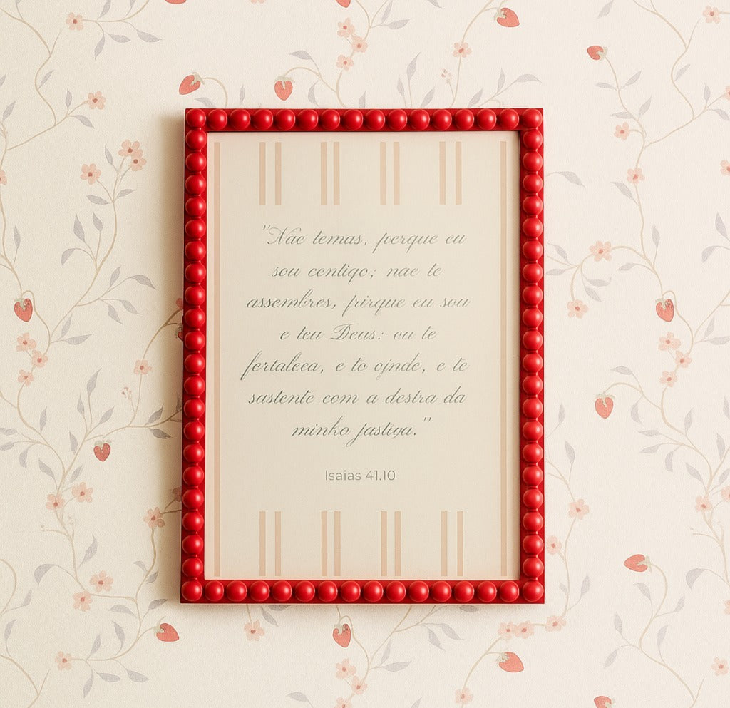 Quadro Avulso Bubble Vermelho com Inicial Personalizada SDN