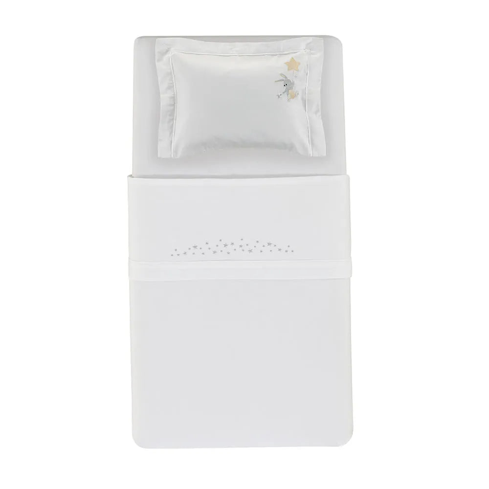 Jogo de Lençol Baby 100% Algodão Egípcio Bene Branco Trussardi - 21782