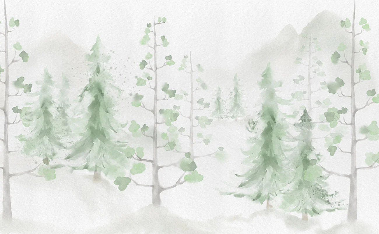 Papel de Parede Pinus Aquarela