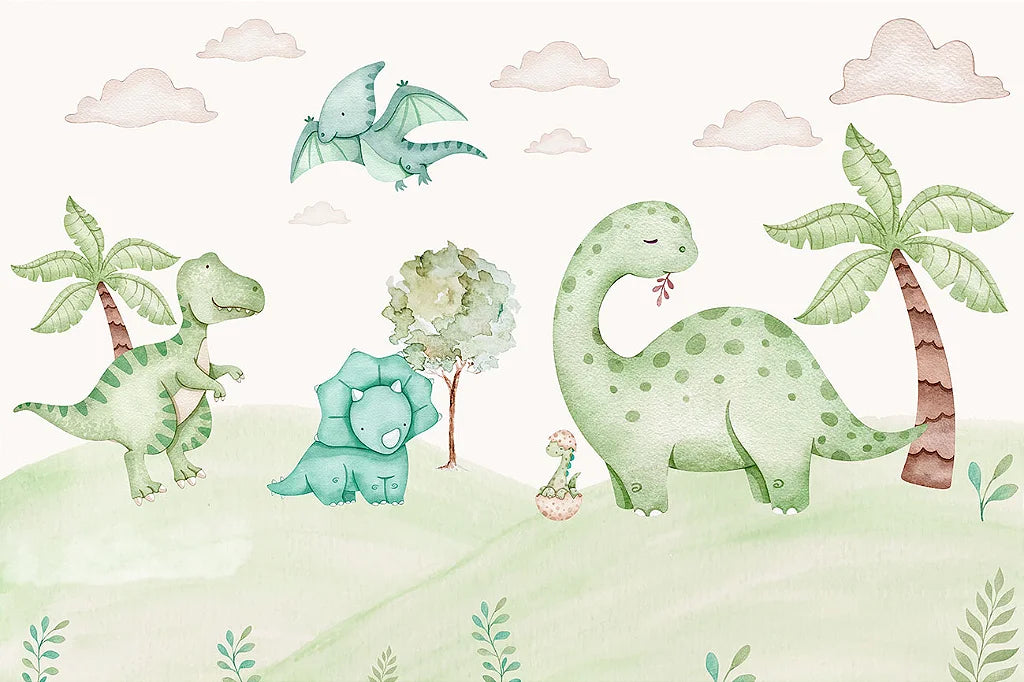 Papel de Parede Painel de Dinossauros