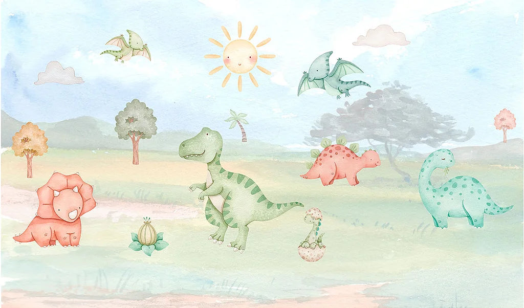 Papel de Parede Painel de Dinossauros 2
