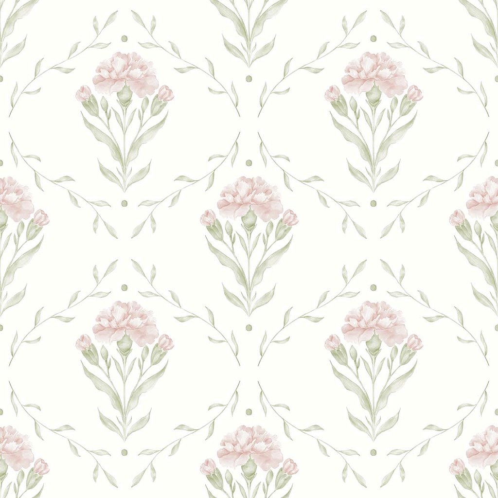 Papel de Parede Losango Floral Essence