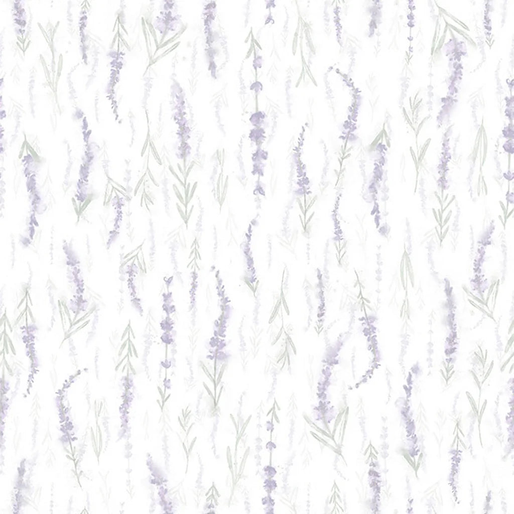 Papel de Parede Estampa de Lavandas