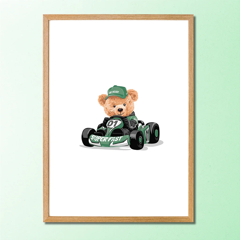 Kit Quadros Decorativos Ursos Esportes