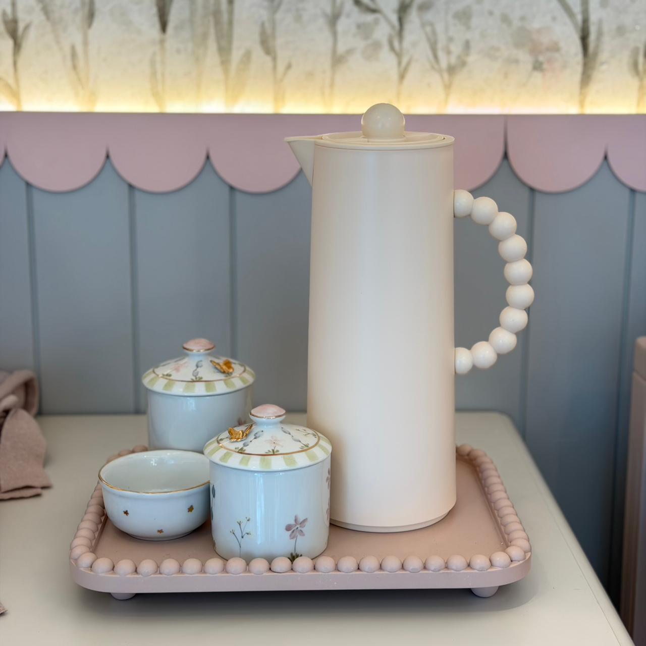 Kit Higiene em Porcelana Pintado à Mão – 3 Peças