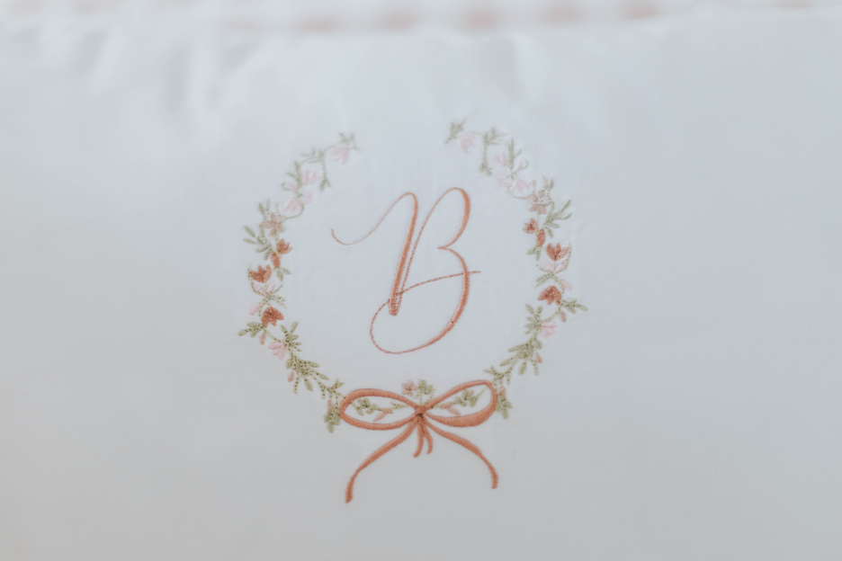 Kit Berço Com Inicial Personalizado Bella 5 Peças