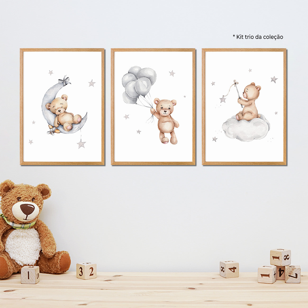 Quadros Decorativos Coleção Urso nas Estrelas