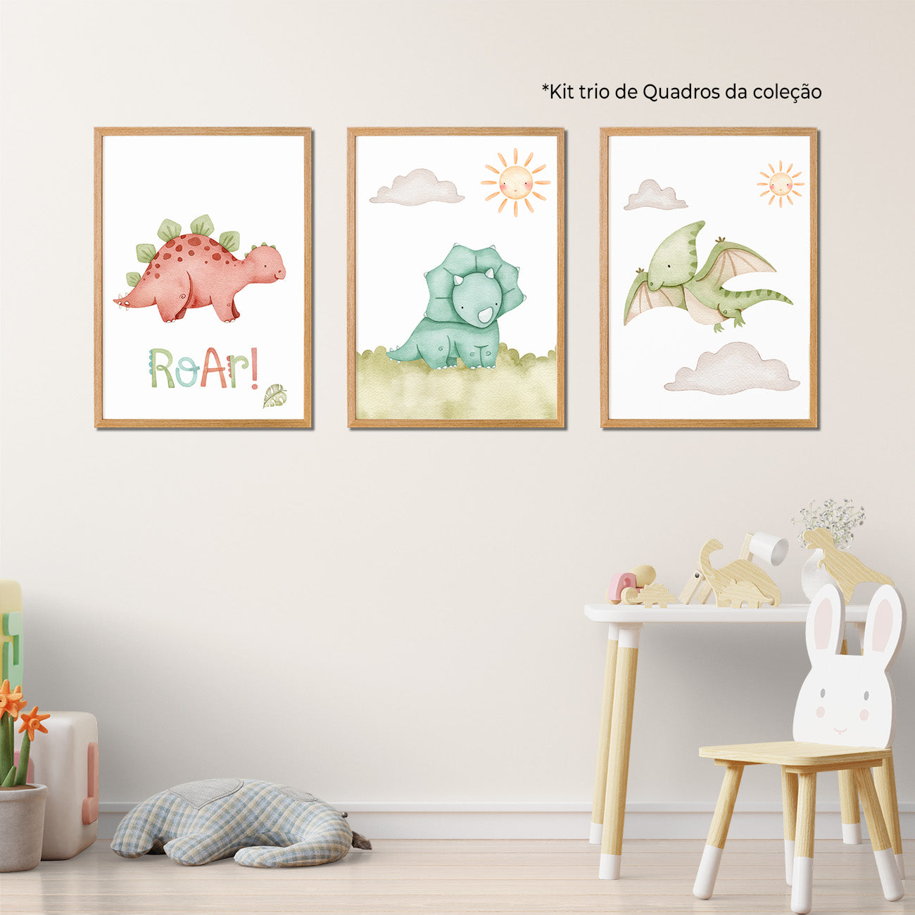 Quadros Decorativos Coleção Dinossauros