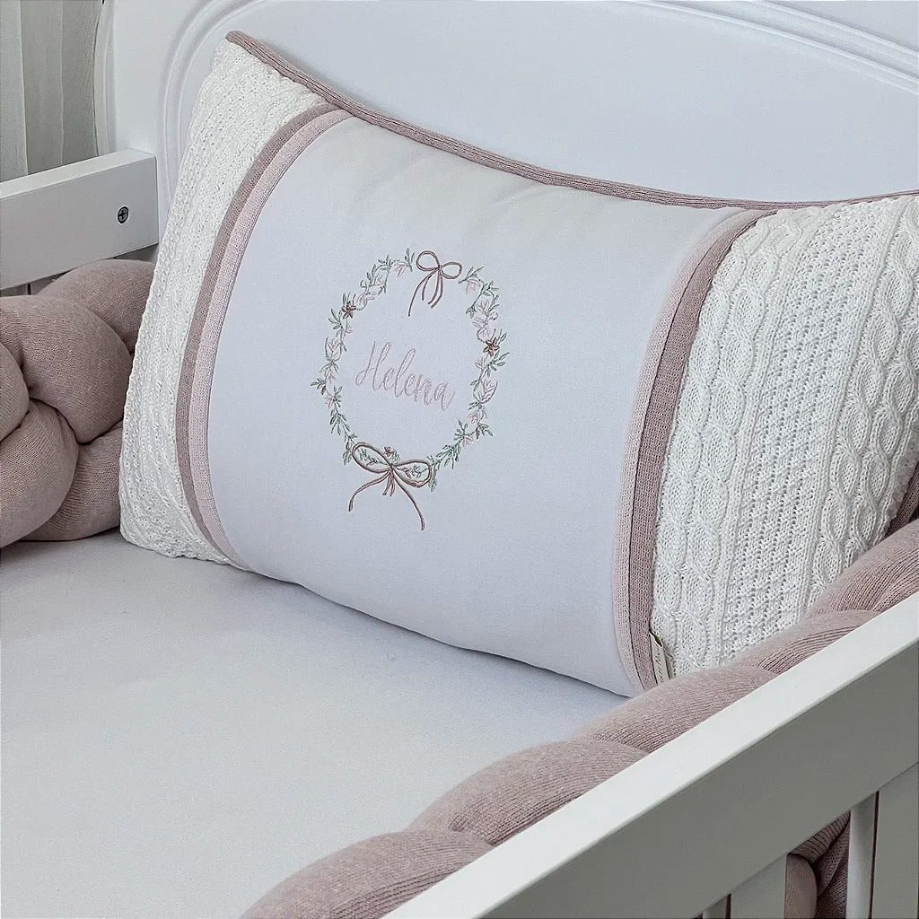 Kit Berço Personalizado com Bordado Nome Helena - 2 Peças