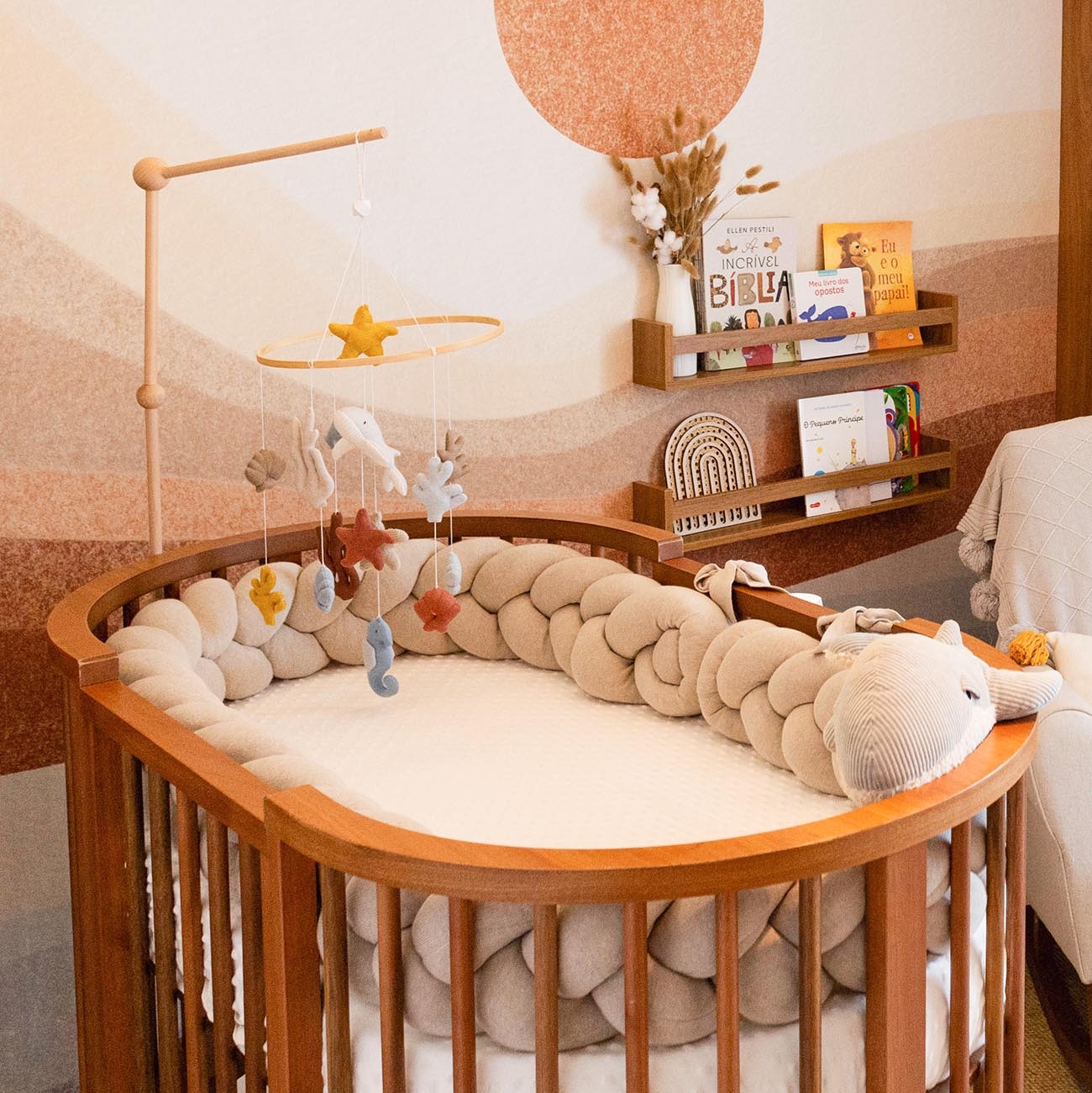 Móbile de Berço Fundo do Mar no Entardecer