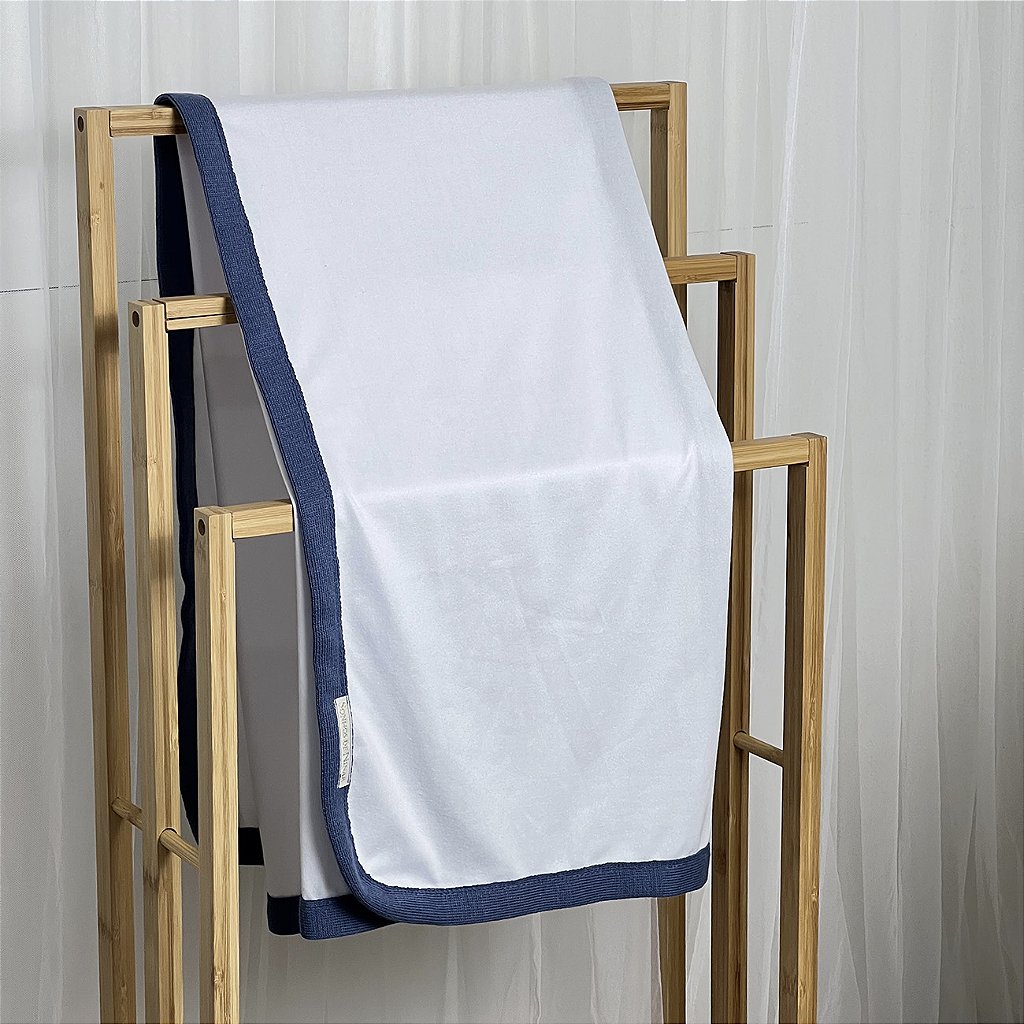 Cueiro Toque de Seda com Tricô - Cores Meninos