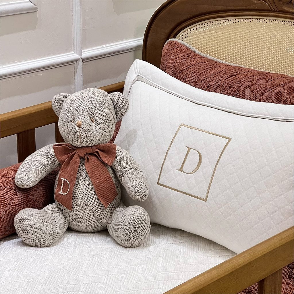 Kit Protetor de Berço Domenico 5 Peças Personalizado com Inicial