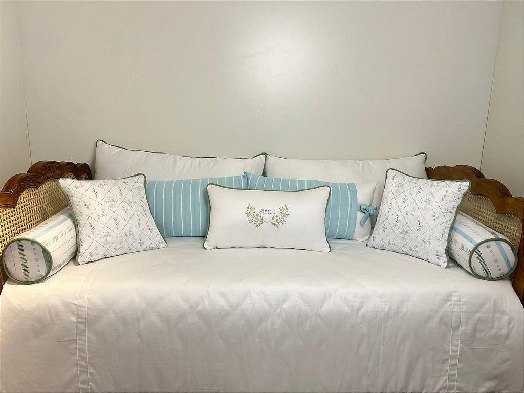 Kit de Cama Pietro Percal - 8 Peças Personalizado com Nome