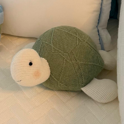 Almofadas Formato Tricot Fundo do Mar