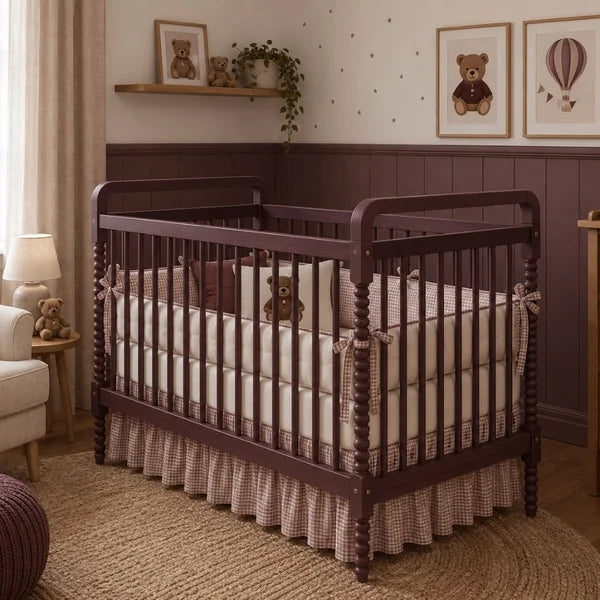Berço Infantil Madeira Maciça Dot – Design Clássico para Quarto de Bebê - 521