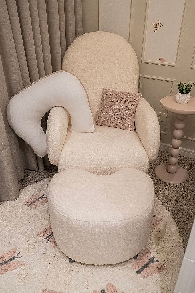 Tapete Redondo Infantil Borboleta 1,20m