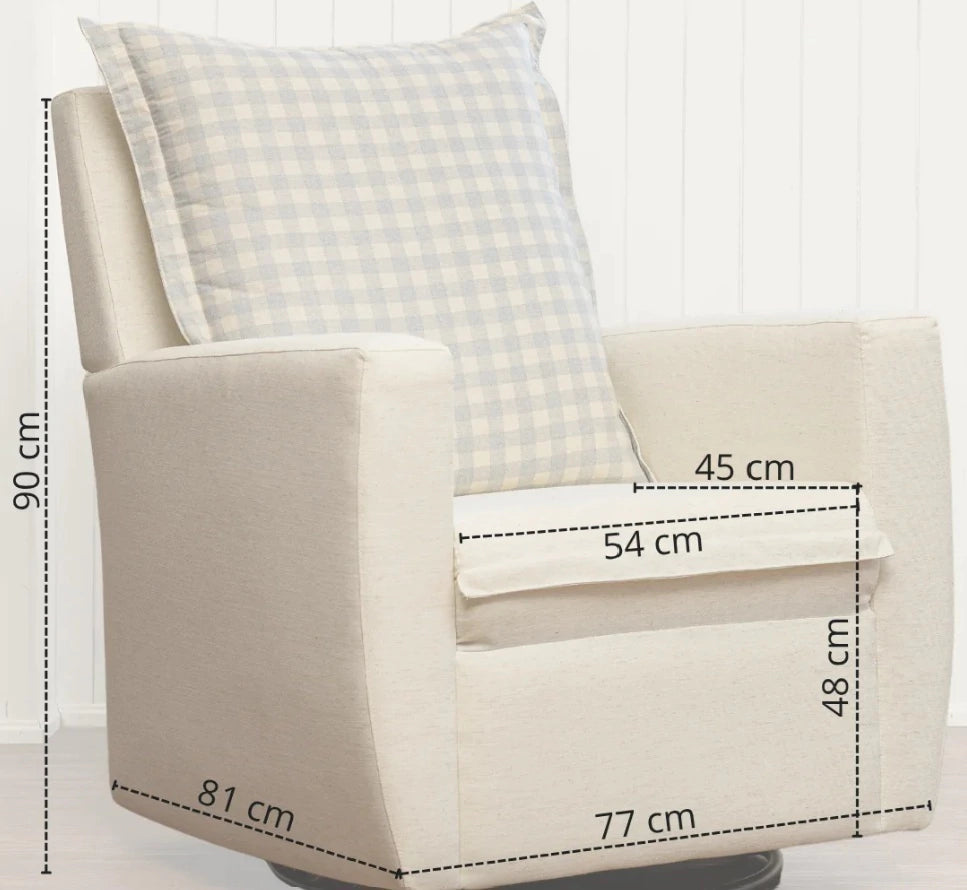 Poltrona de Amamentação Saltim com Balanço Planador e Giro 360°– Conforto para Quarto de Bebê