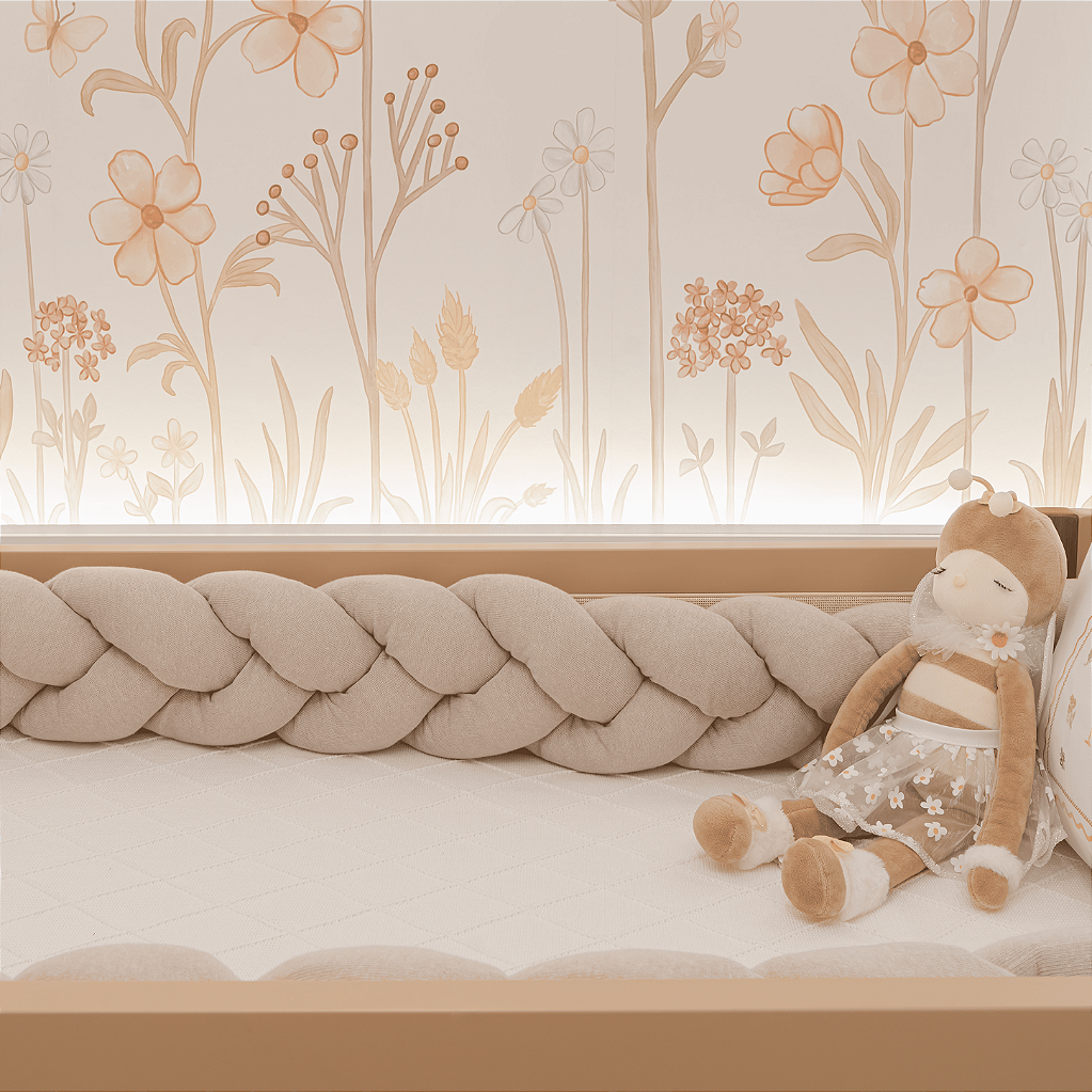 Kit berço Quarto 05 com nome Personalizado 3 peças