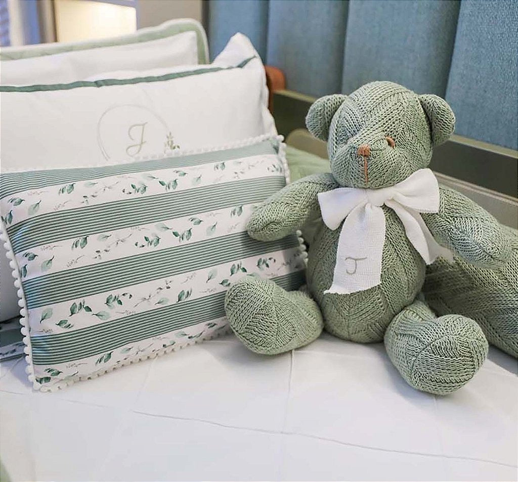 Almofada Urso Personalizado José com iniciall