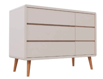 Cômoda Sonhos Up com Porta - Pés Madeira - 526