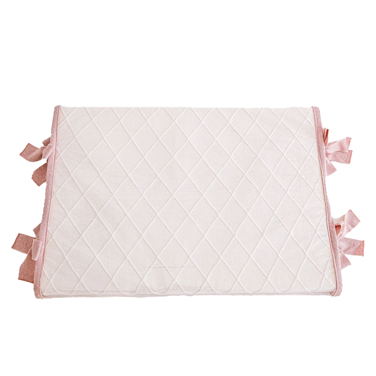 Trocador Reto em Tricot Losango Branco